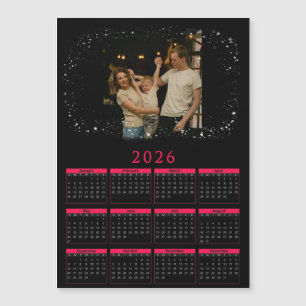 Carte Magnétique calendrier magnétique 2026 avec photos de famille