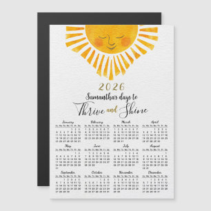 Carte Magnétique Calendrier magnétique 2026 Mélange Sun Inspiring