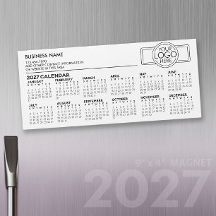 Carte Magnétique Calendrier magnétique 2027 avec logo et informatio