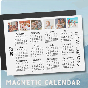 Carte Magnétique Calendrier magnétique 2027 Six Photos