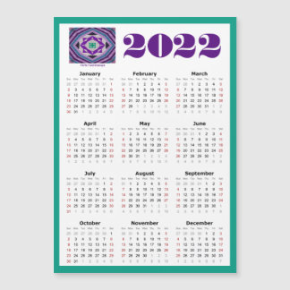 Carte Magnétique Calendrier magnétique 5x7 2022 avec Kente Kaleidos
