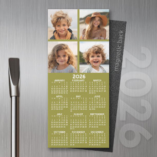 Carte Magnétique Calendrier magnétique avec photo Collage - Vert ol