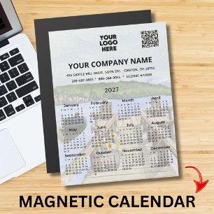 Carte Magnétique Calendrier magnétique de l'eau du quai 2027 Logo d