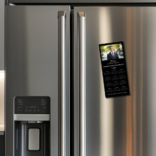 Carte Magnétique Calendrier magnétique de l'entreprise 2025 — Noir