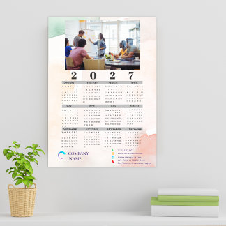 Carte Magnétique Calendrier magnétique de l'entreprise 2027
