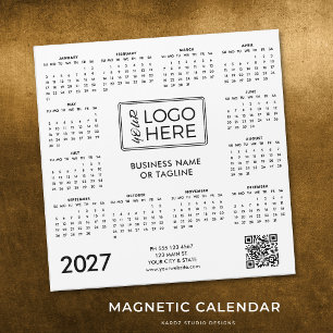 Carte Magnétique Calendrier Magnétique Logo d'Entreprise 2027