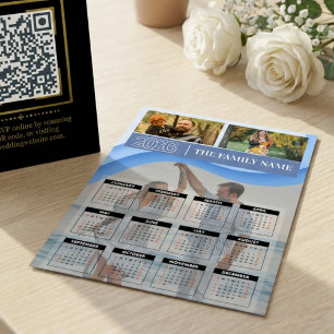 Carte Magnétique Calendrier Magnétique Personnalisé 2026 avec Photo