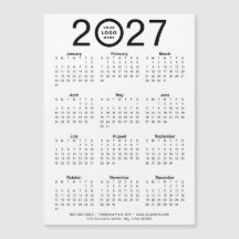 Calendrier Magnétique Personnalisé 2027 Avec Logo