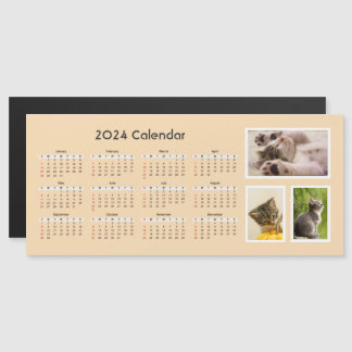 Carte Magnétique Calendrier magnétique photo personnalisée 2024