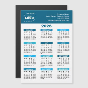 Carte Magnétique Calendrier magnétique pour entreprise avec logo pe