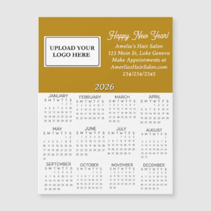 Carte Magnétique Calendrier mini Logo Entreprise 2026