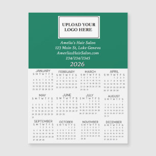 Carte Magnétique Calendrier mini Logo Entreprise 2026