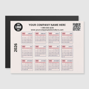 Carte Magnétique Calendrier mural d'entreprise
