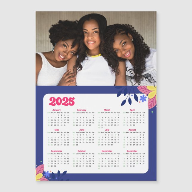 Carte Magnétique Calendrier personnalisé 2025 (Devant)
