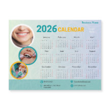 Calendrier personnalisé 2026 pour cabinet dentaire
