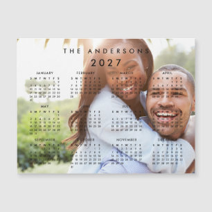 Carte Magnétique Calendrier personnalisé avec photo 2027