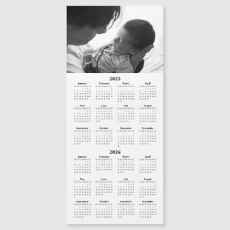 Carte Magnétique Calendrier photo de deux ans 2025-2026