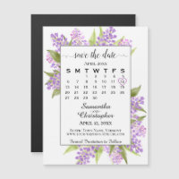 Calendrier Rustique Boho Lilacs Enregistrer la dat
