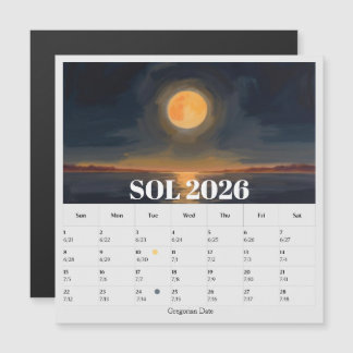 Carte Magnétique Calendrier solaire du zodiaque à phases lunaires s