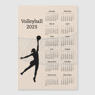 Carte magnétique Calendrier Volleyball 2025