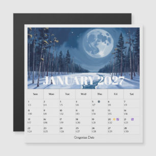 Carte Magnétique Calendrier zodiacal des phases lunaires sur 13 moi