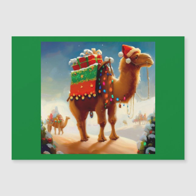 Carte Magnétique Camel de Noël 2 (Devant)