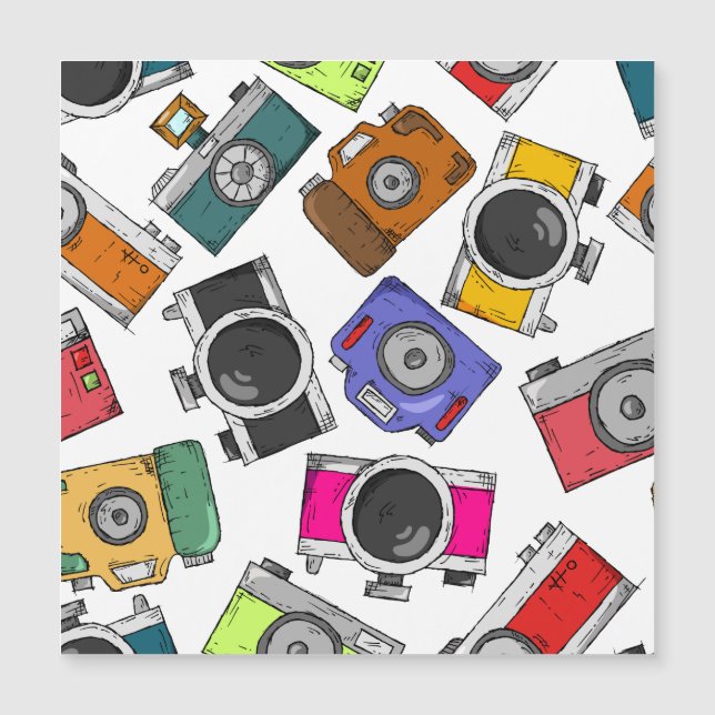 Carte Magnétique Caméra photographique motif (Devant)