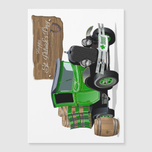 Carte Magnétique Camion de Noël Saint Patrick Carton vintage