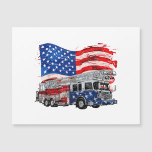 Carte Magnétique Camion pompier rétro pompier pompier États-Unis Dr