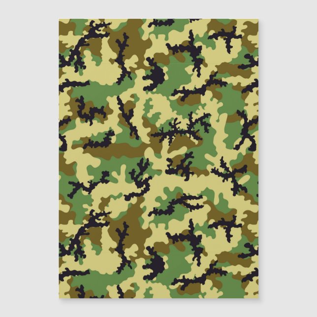 Carte Magnétique Camouflage des bois (Devant)