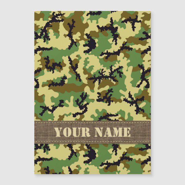 Carte Magnétique Camouflage des bois (Devant)