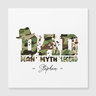 Carte Magnétique Camouflage "Papa - Homme, Mythe, Légende"
