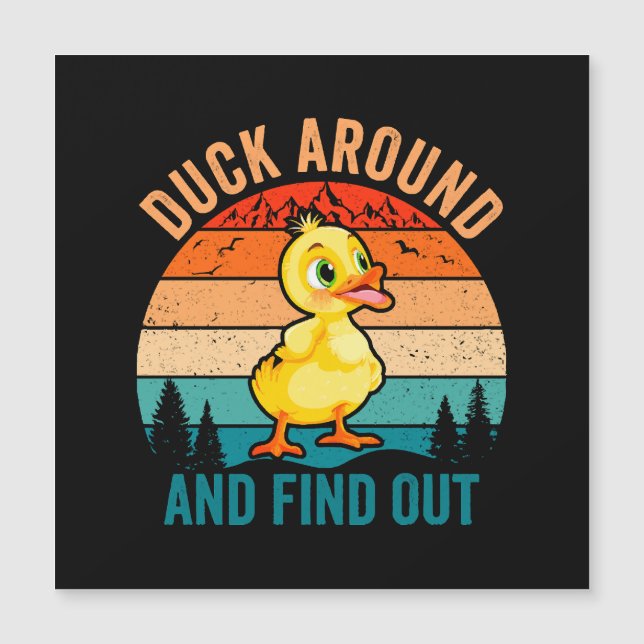 Carte Magnétique Canard Autour Et Découvrez (Devant)