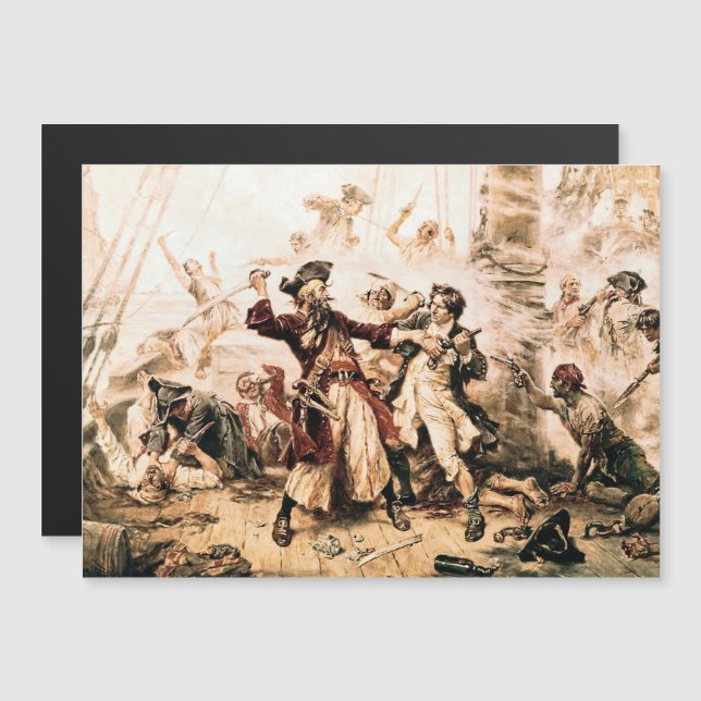 Carte Magnétique Capture, Barbe noire pirate, Revenge de la reine A (Devant / Derrière)