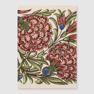 Carte Magnétique Carnation Carrelage Fleur Antique Art Rustique