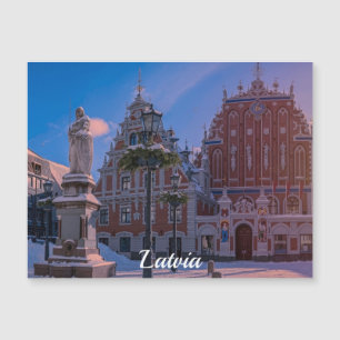Carte Magnétique Carré de la mairie de Riga en hiver