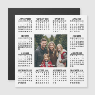 Carte Magnétique carré du calendrier magnétique 2026 avec photo