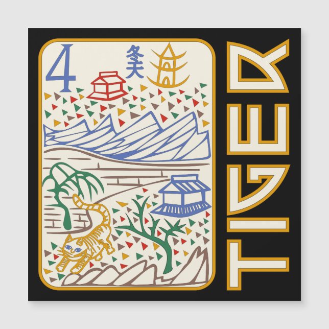 Carte Magnétique Carrelage Mah Jongg (Devant)