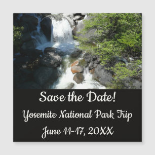 Carte Magnétique Cascade Falls dans le parc national de Yosemite