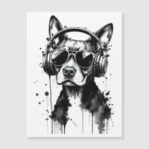 Carte Magnétique Casque de chien cool Cute Animaux de compagnie enc