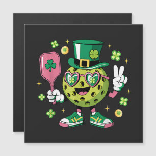 Carte Magnétique Casquette de Pickleball Chanceuse Trèfle Irlandais