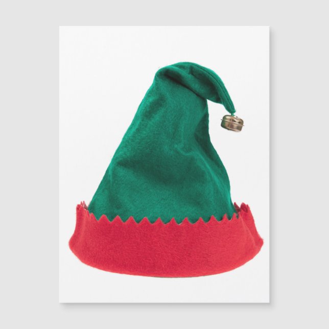 Carte Magnétique Casquette Elfe de Noël (Devant)