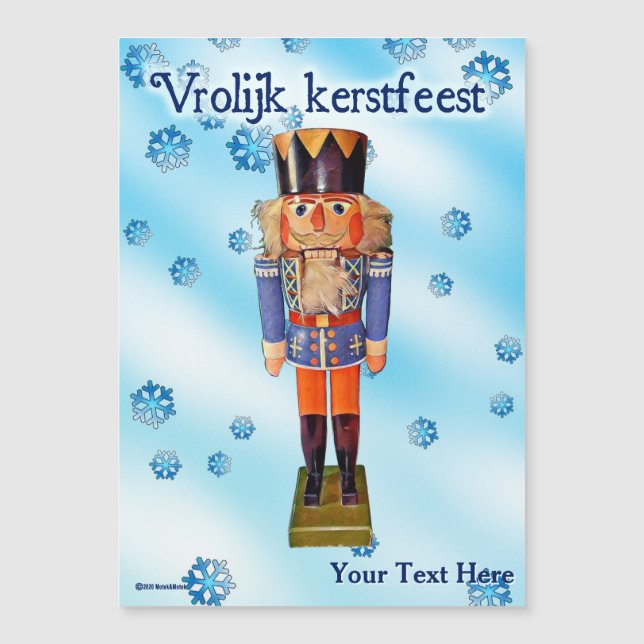Carte Magnétique Casse-Noisette Allemand - Vrolijk kerstfeest (Devant)