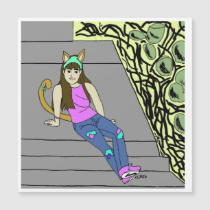 Carte Magnétique catgirl