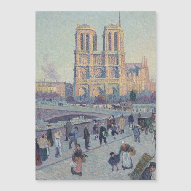 Carte Magnétique Cathédrale Notre-Dame Paris France Peinture classi (Devant)