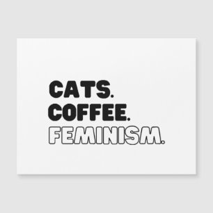 Carte Magnétique Cats Café Féminisme