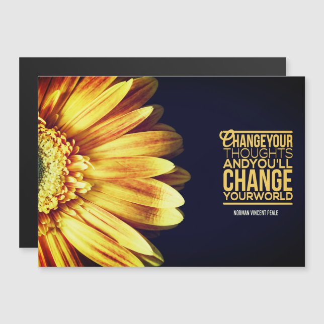 Carte Magnétique Changez vos pensées (Devant / Derrière)