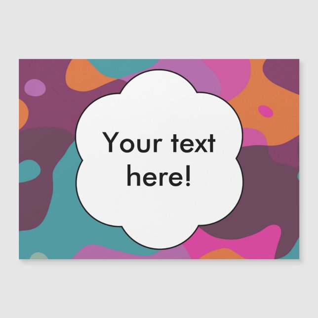 Carte Magnétique Chaos dans de rétros couleurs (Devant)