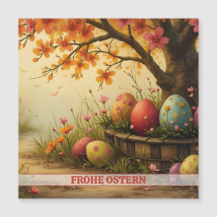 Carte Magnétique Charme des fleurs printanières avec splendeur d'œu