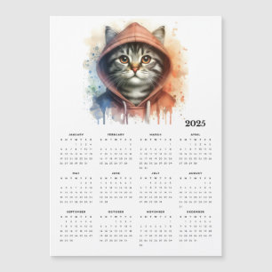 Carte Magnétique Chat d'aquarelle en Sweat - shirt à capuche Splash